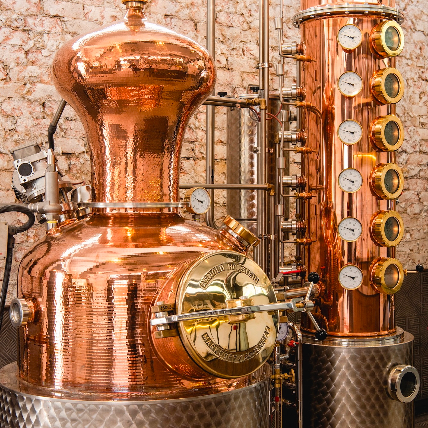 Brass Lion Distillery’s traditional copper still, Nala, used in gin distillation during the distillery tour in Singapore