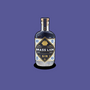 Brass Lion Butterfly Pea Gin bottle on a purple background.