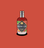 Brass Lion Hawthorn Gin bottle on a red background.