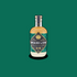 Brass Lion Pearl Jasmine Gin bottle on a deep green background.