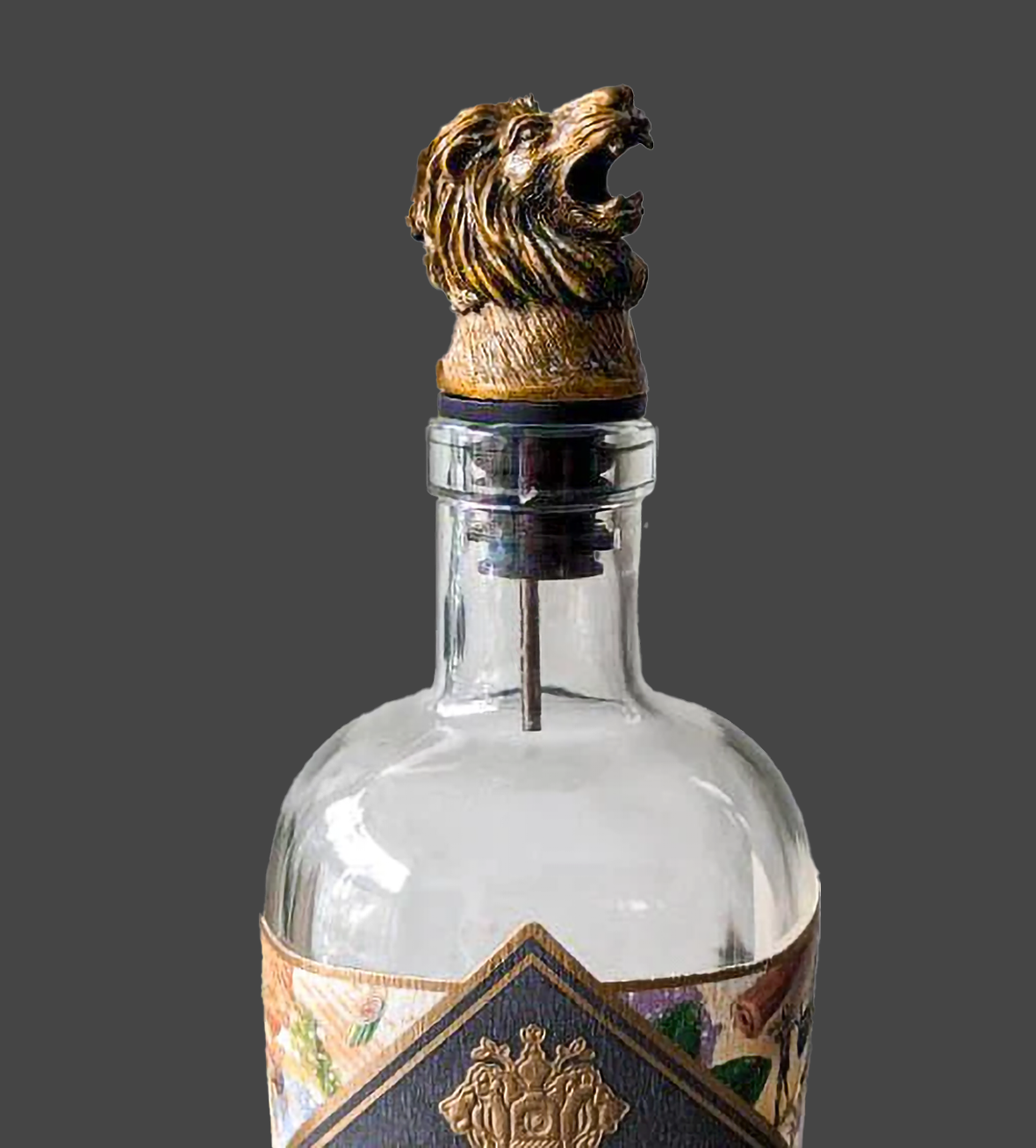Brass Lion Head Pourer