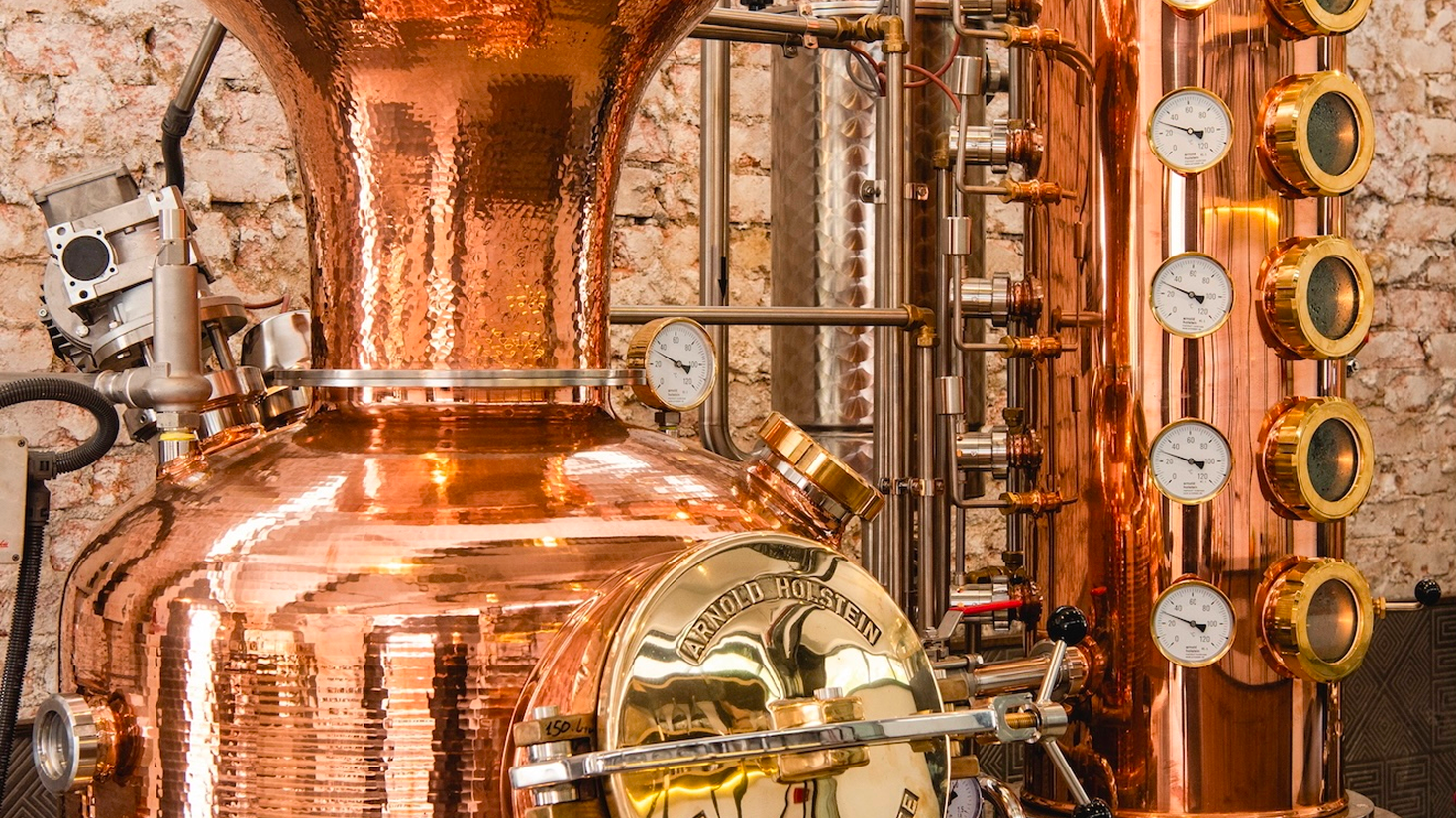 Brass Lion Distillery’s traditional copper still, Nala, used in gin distillation during the distillery tour in Singapore